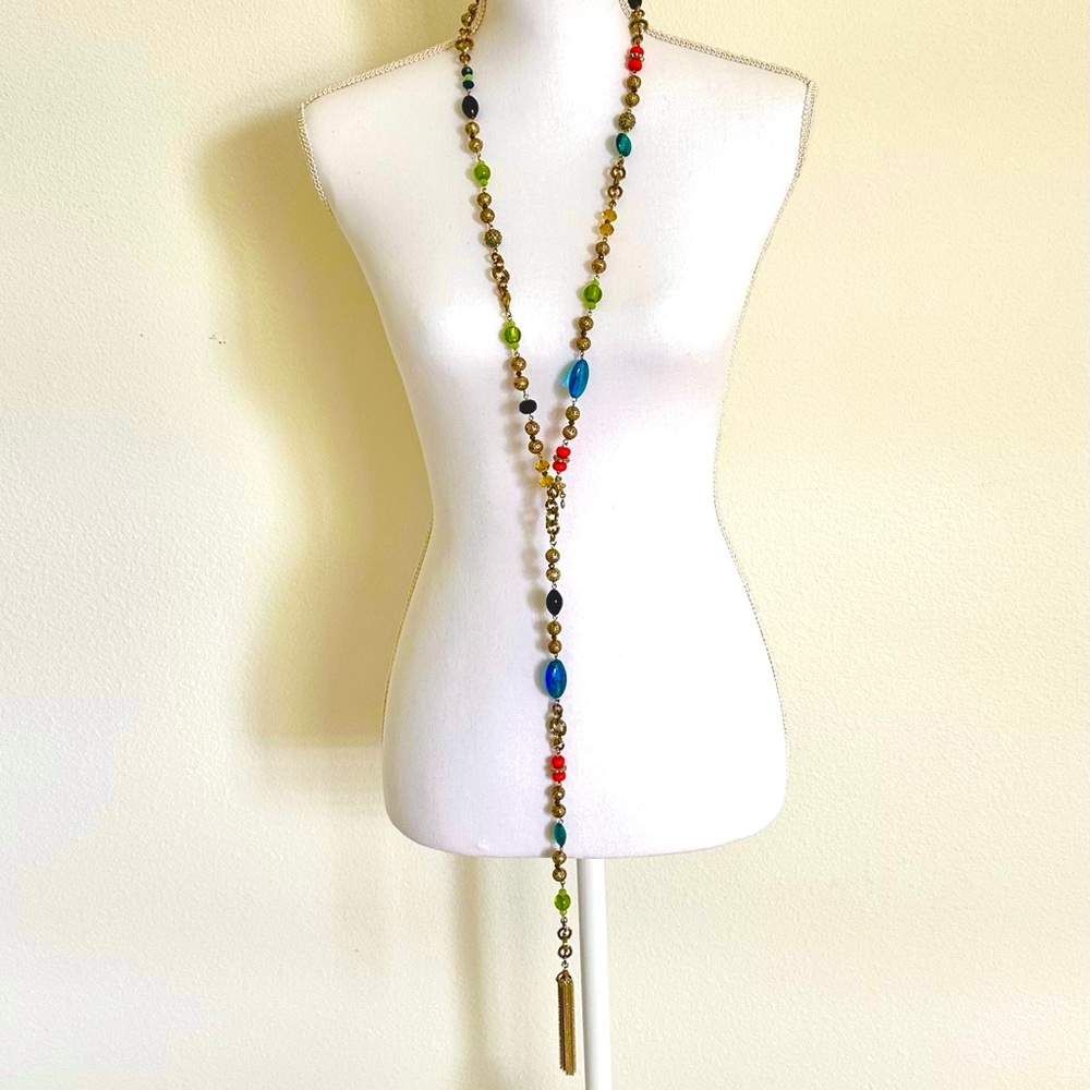 Mother’s Day Sale! CAbi Convertible Gold-tone 3pc Glass Bead Necklace